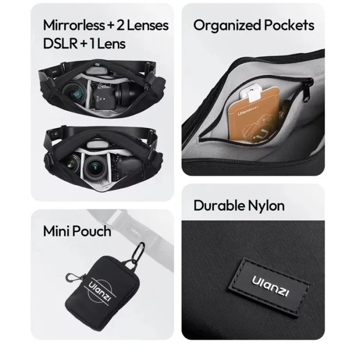 Черная сумка-слинг Ulanzi HMN1 Lunar B161