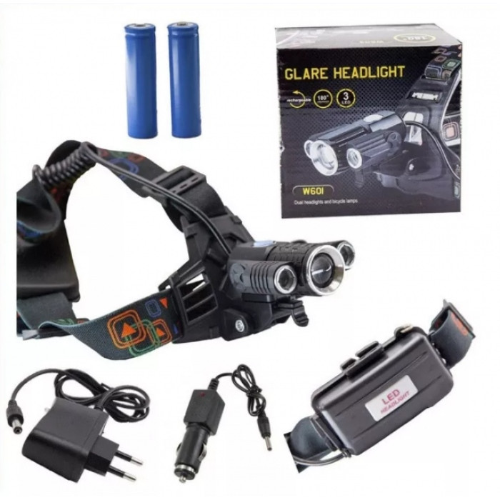 Фонарь налобный BAILONG POLICE W602-T6+2XPE Bike