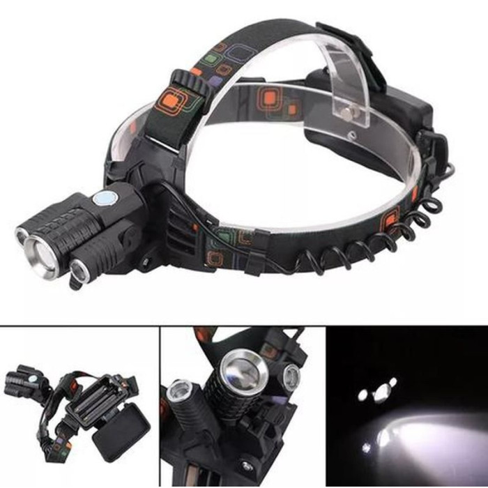 Фонарь налобный BAILONG POLICE W602-T6+2XPE Bike