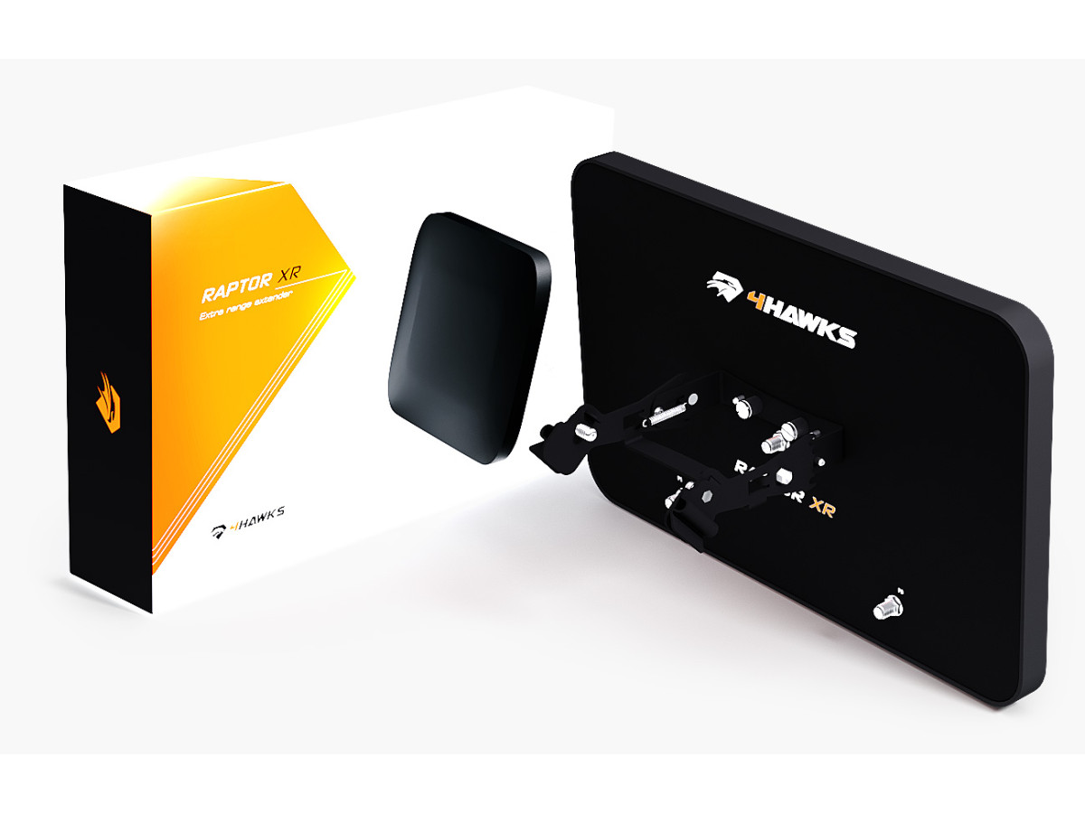 Instructions for installing the 4HAWKS Raptor XR antenna on the DJI RC PRO remote control