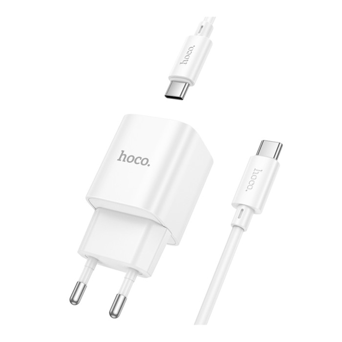 Сетевое зарядное устройство Hoco C146A 1USB-C PD/QC 20W+Type-C to Type-C