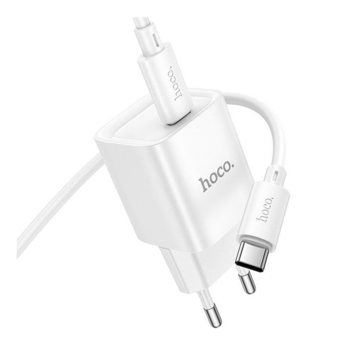 Сетевое зарядное устройство Hoco C146A 1USB-C PD/QC 20W+Type-C to Type-C