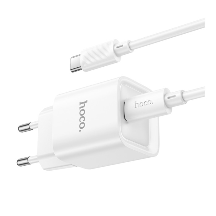 Сетевое зарядное устройство Hoco C146A 1USB-C PD/QC 20W+Type-C to Type-C