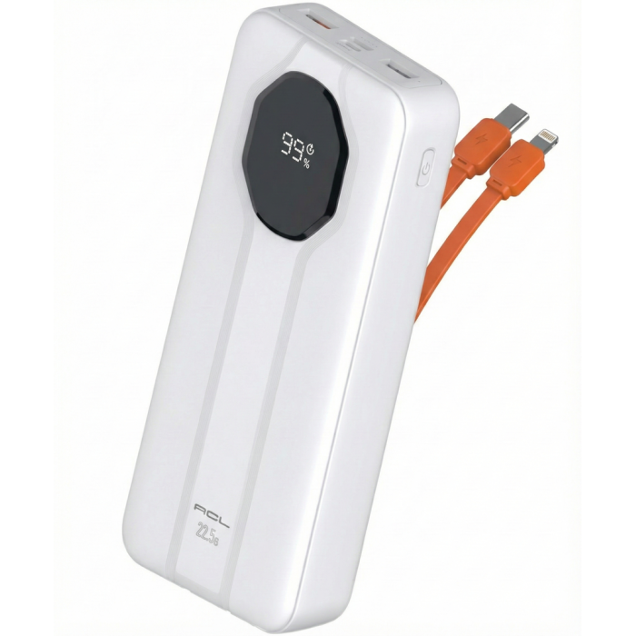 Повербанк ACL PW-107 20000mAh с быстрой зарядкой и встроенным кабелем 22.5W (ACL PW-107)