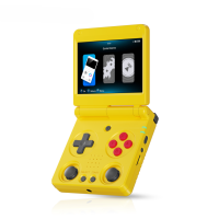 Ретро портативная игровая консоль-раскладушка ANBERNIC RG34XXSP (Желтая)