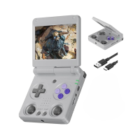 Ретро портативная игровая консоль-раскладушка ANBERNIC RG34XXSP (Серая)