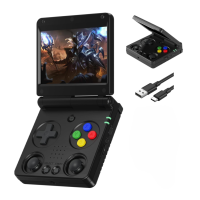 Ретро портативная игровая консоль-раскладушка ANBERNIC RG34XXSP (Черная)