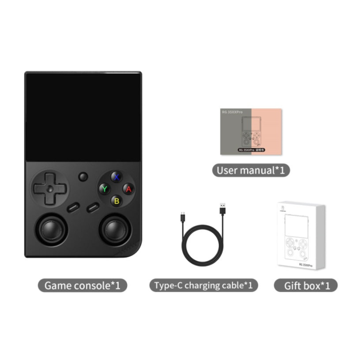 Портативная игровая ретро консоль ANBERNIC RG35XX Pro (Черная)