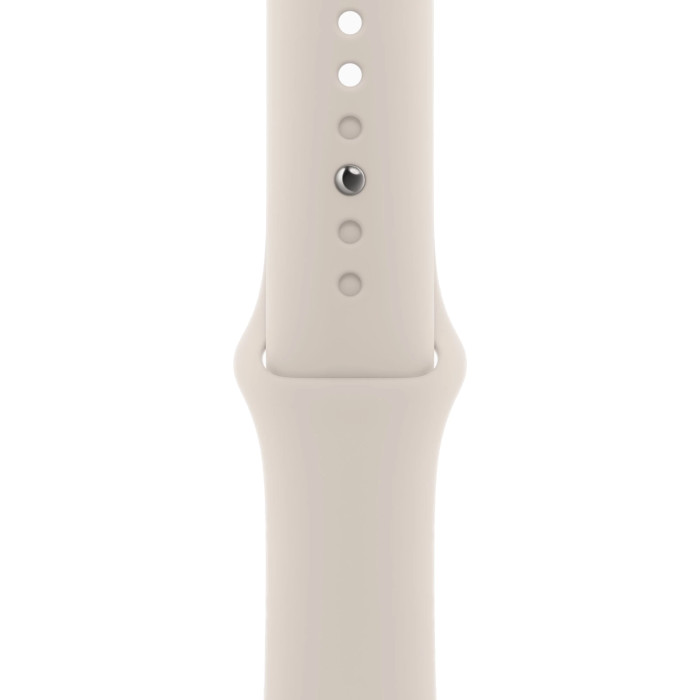 Apple Watch Series 9 GPS 45mm Starlight Aluminum Case with Starlight Sport Band - S/M