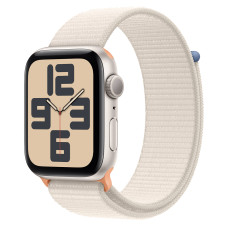 Apple Watch SE 2 GPS 44mm Starlight Aluminium Case with Starlight Sport Loop 