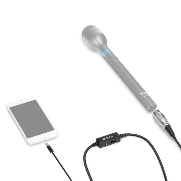 Boya BY-BCA7 Переходник с разъемом XLR для подключения к iPhone (Apple)