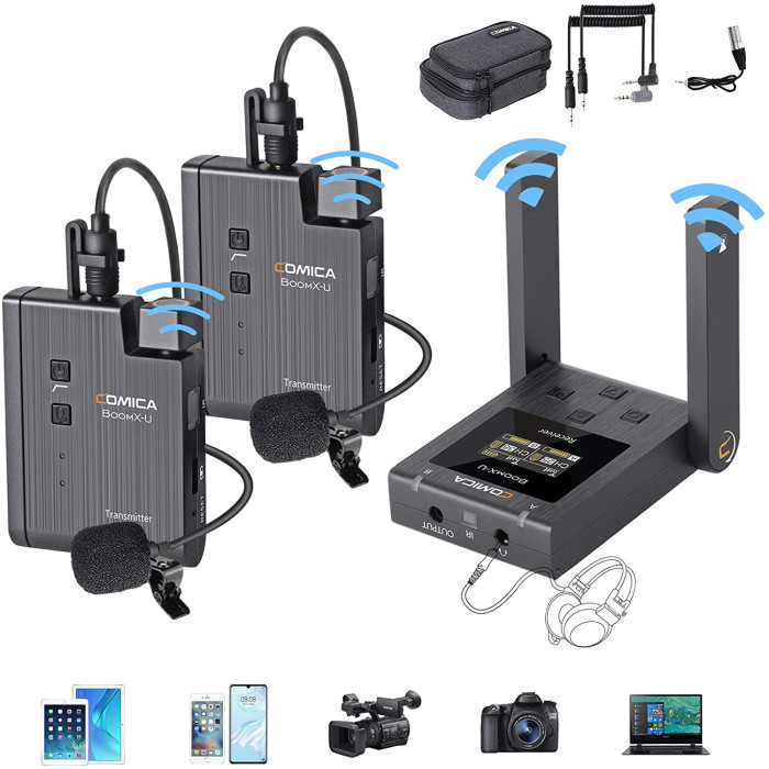 Беспроводная микрофонная система COMICA BoomX-U U2 (на два спикера)