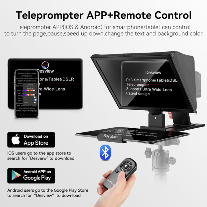 Портативный телесуфлер Desview P13 telepromter (13")