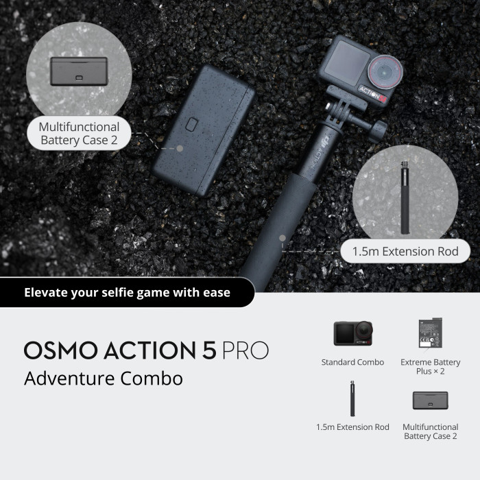DJI Osmo Action 5 Pro Adventure Combo Action Camera (CP.OS.00000350.01)