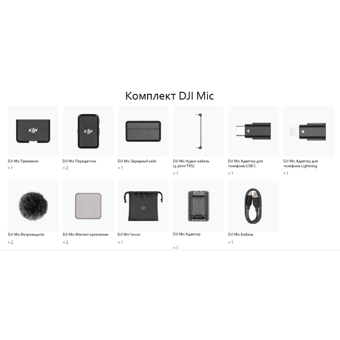 Микрофонная радиосистема DJI Mic (CP.RN.00000197.01)