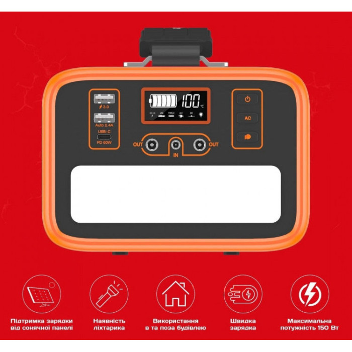 Портативное зарядное устройство Energizer 240 Вт*год