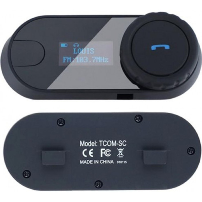 Motorcycle headset FreedConn T-COM-SC with FM radio and LCD screen