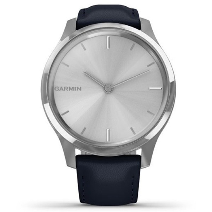 Garmin Vivomove Luxe Silver-Blue Leather