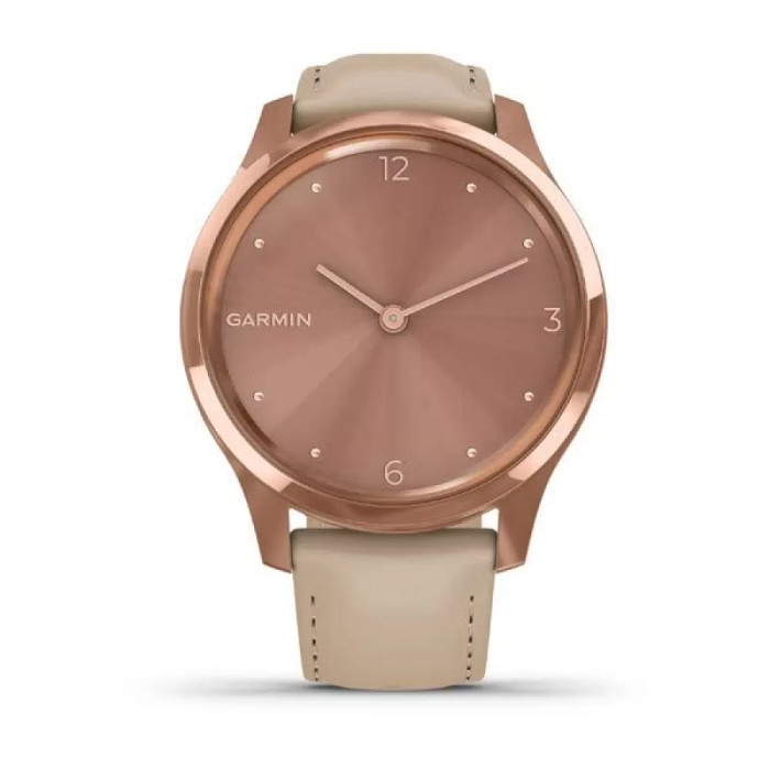 Garmin Vivomove Luxe Rose Gold-Beige Leather