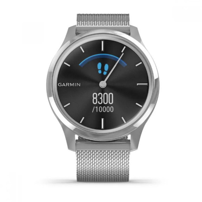 Garmin Vivomove Luxe Premium Silver-Black Milanese