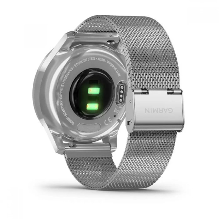 Garmin Vivomove Luxe Premium Silver-Black Milanese