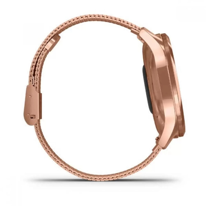 Garmin Vivomove Luxe 18K Rose Gold PVD Stainless Steel w. Rose Gold Milanese B.