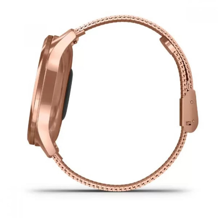 Garmin Vivomove Luxe 18K Rose Gold PVD Stainless Steel w. Rose Gold Milanese B.