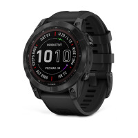 Garmin Fenix 7 Sapphire Solar Black DLC Titanium with Black Band 