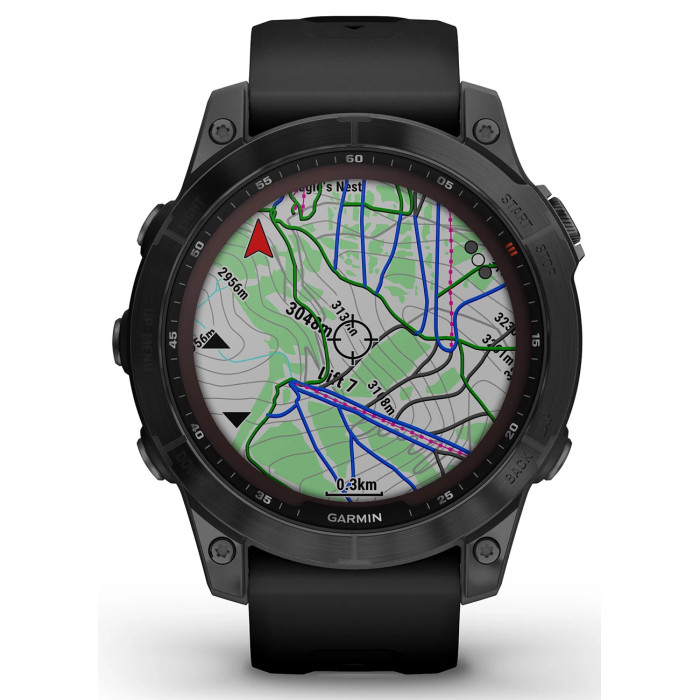 Garmin Fenix 7 Sapphire Solar Black DLC Titanium with Black Band