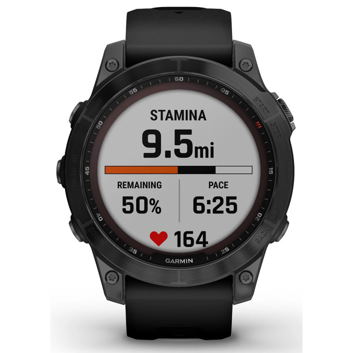 Garmin Fenix 7 Sapphire Solar Black DLC Titanium with Black Band
