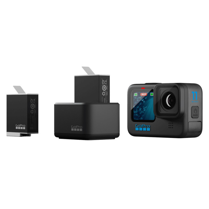 Двойное зарядное устройство для GoPro Dual Battery Charger + Аккумулятор Enduro 2 шт для HERO 9, HERO 10, HERO 11 (ADDBD-211-EU)