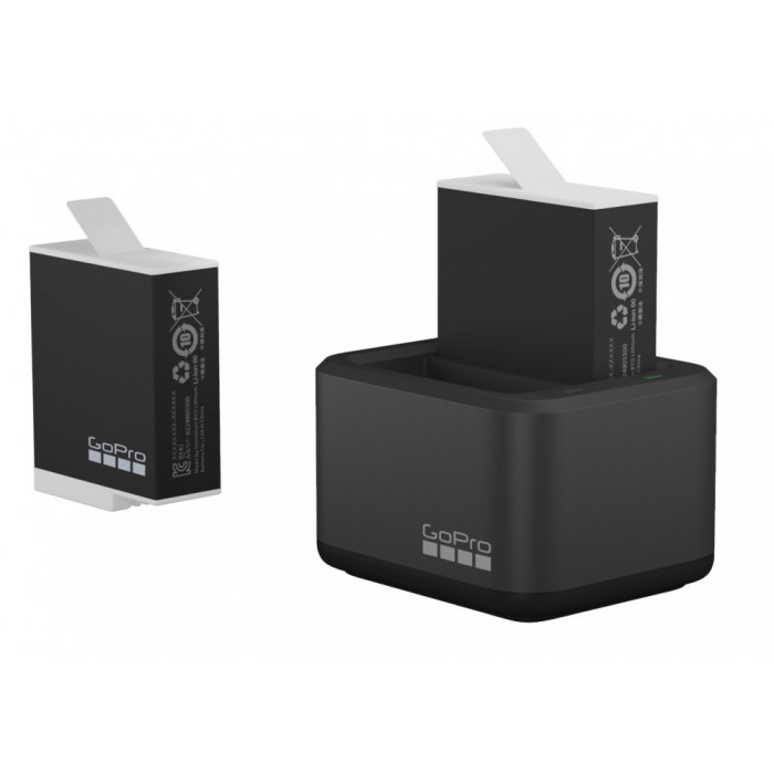 Двойное зарядное устройство для GoPro Dual Battery Charger + Аккумулятор Enduro 2 шт для HERO 9, HERO 10, HERO 11 (ADDBD-211-EU)