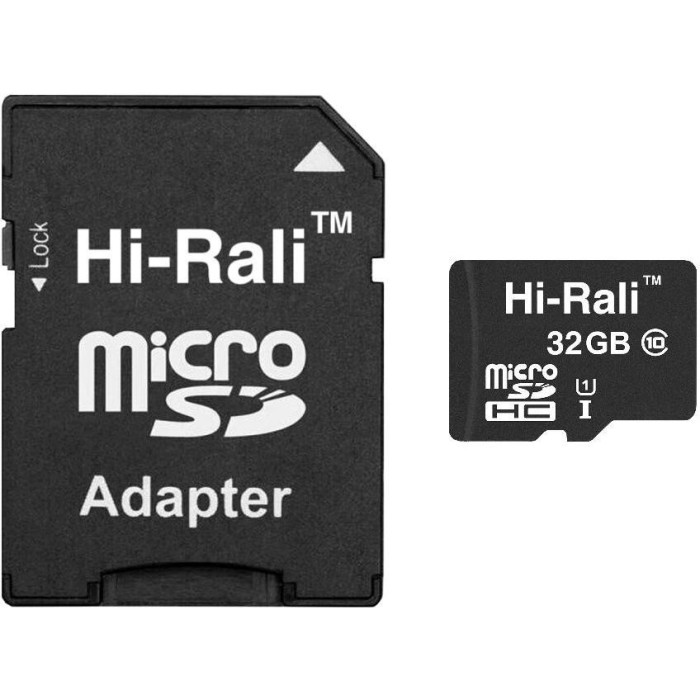 Карта памяти microSDHC (UHS-1) 32GB class 10 Hi-Rali (с адаптером)