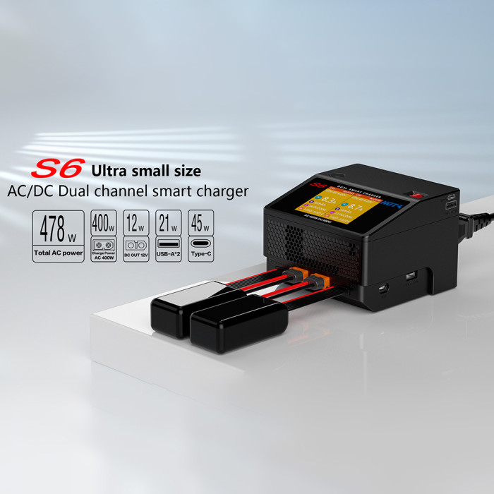 Зарядное устройство HOTA S6 (AC 400W/DC 650W)