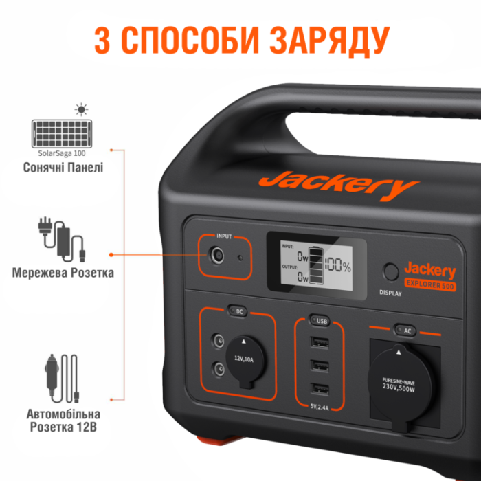 Зарядная станция Jackery Explorer 500 Вт·ч (EU)
