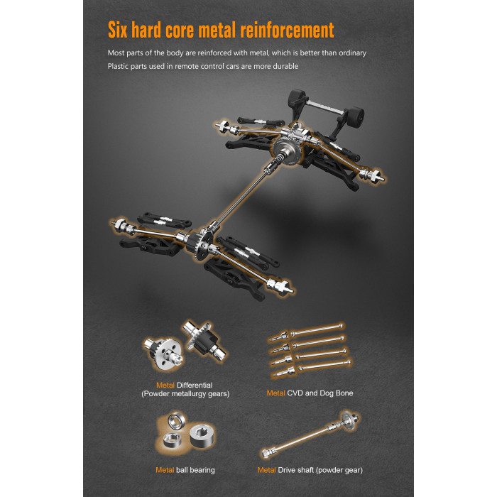 Машинка на радиоуправлении JIUSI PT14R Красная