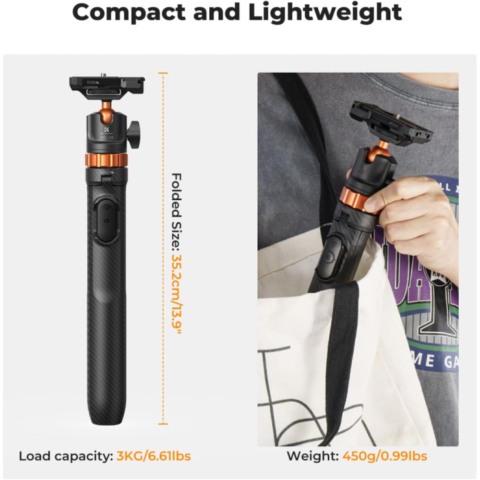 Селфи палка K&F Concept MS08 для смартфона, экшн-камеры (KF09.127V1)