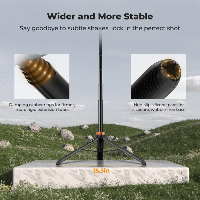 Селфи палка K&F Concept MS24 раздвижной штатив для телефона, GoPro (KF09.143)