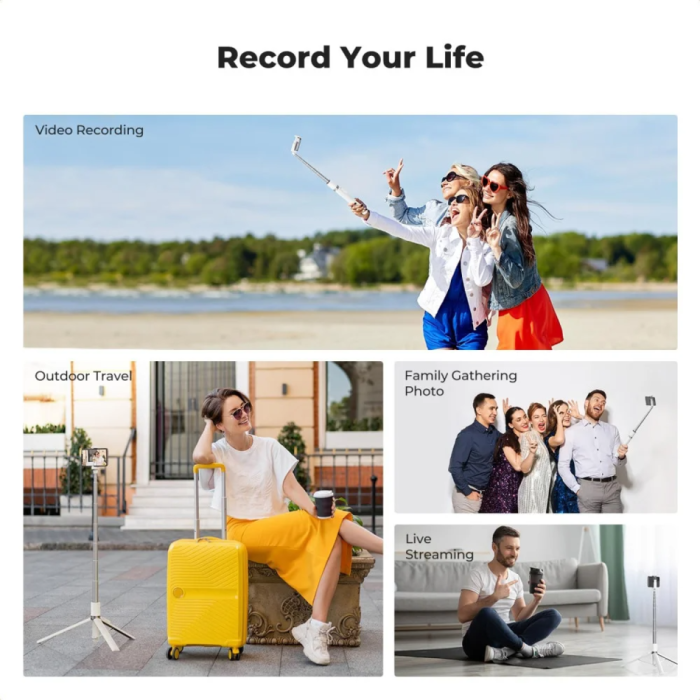 Selfie tripod K&F Concept X96 white (KF15.0001V1)