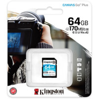 Карта памяти Kingston SD 64GB Canvas Go! Plus