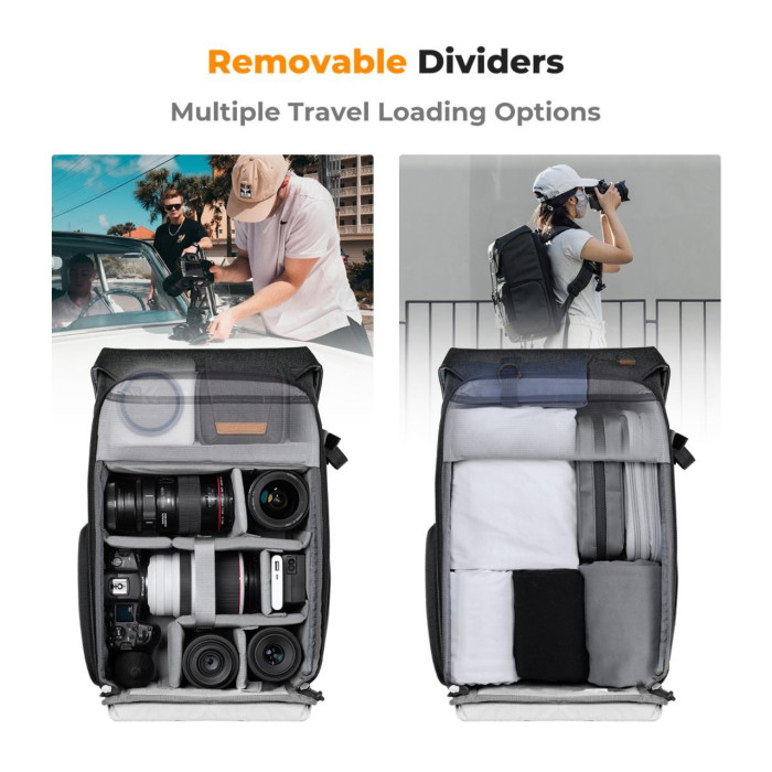 Рюкзак для фото видео камер K&F 20L Темно-серый (KF13.066V14)