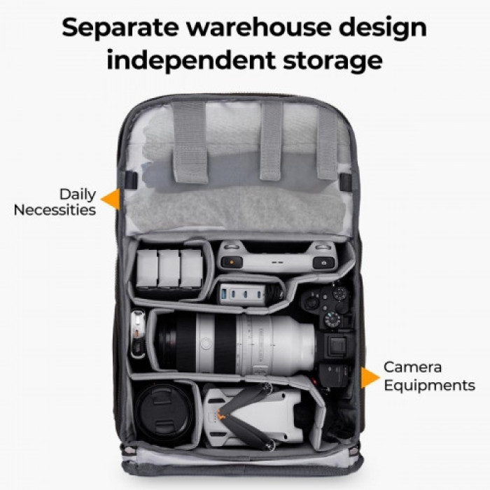 Рюкзак для фото видео камер K&F 20L Темно-коричневый (13.092)