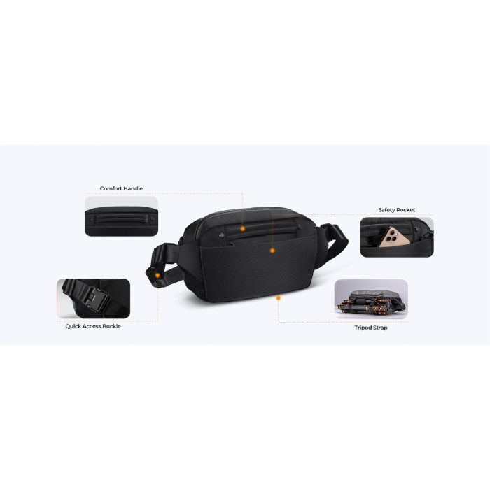 Водонепроницаемая сумка для фотоаппарата K&F серая (KF13.157)