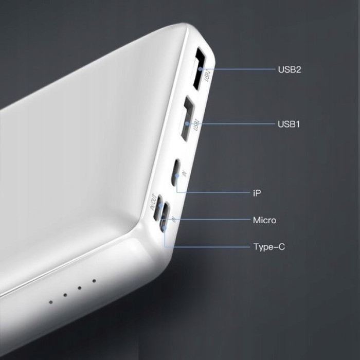 Внешний аккумулятор Baseus Mini JA 30000 mAh White