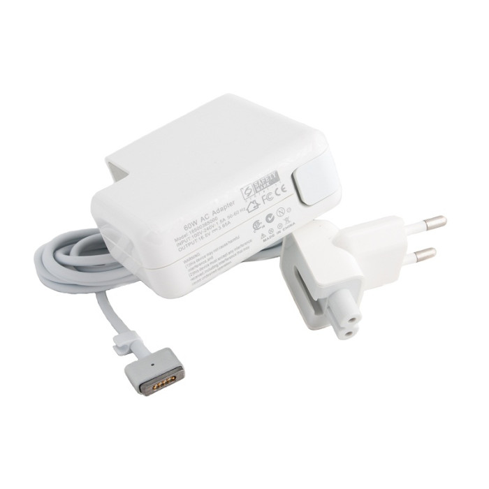 Зарядное устройство для Apple Macbook PowerPlant 220V, 16.5V 60W 3.65A (MagSafe 2)