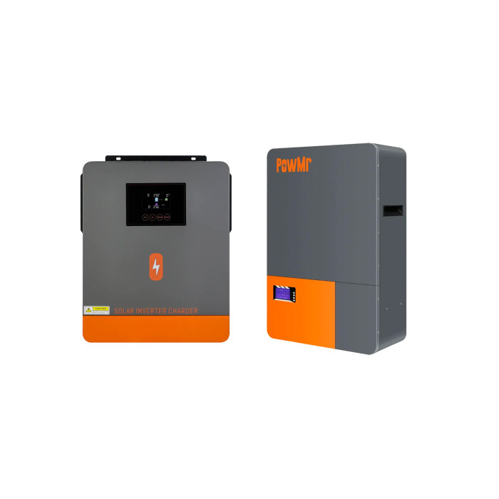 Комплект: Гибридный инвертор PowMR POW-HVM6.2K-48V-N+ Аккумулятор PowMr LiFePO4 48V 100AH (POW-LIO48100-16S)