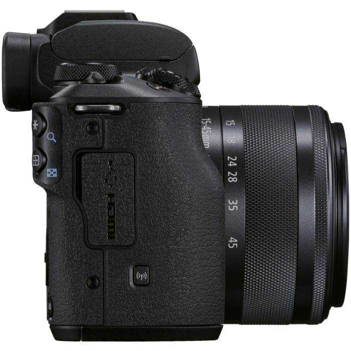 Canon Цифровая фотокамера EOS M50 Mk2 + 15-45 IS STM Lifestream Kit Black