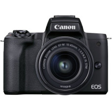 Canon Цифровая фотокамера EOS M50 Mk2 + 15-45 IS STM Lifestream Kit Black