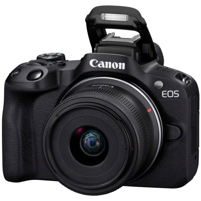 Canon Цифровая фотокамера EOS R50+ RF-S 18-45 IS STM Black