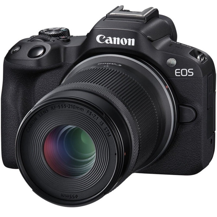 Canon Цифровая фотокамера EOS R50 + RF-S 18-45 IS STM + RF-S 55-210 IS STM Black